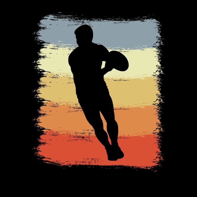 Rugby Player Vintage Look
