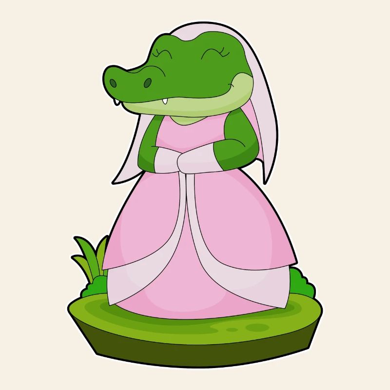 Crocodile voile de mariée mariage