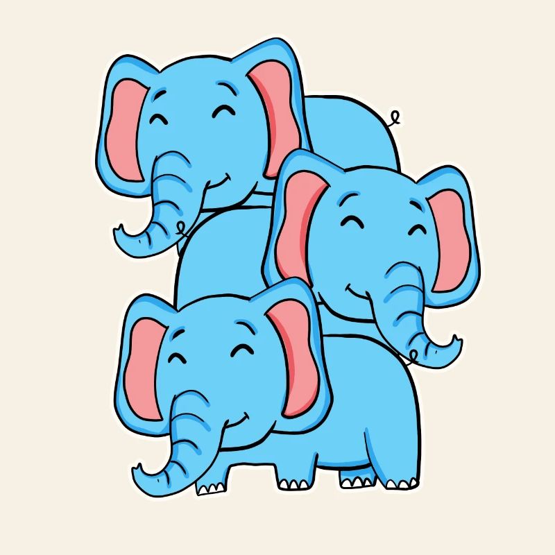 Cute Elephant - Elephant Motif