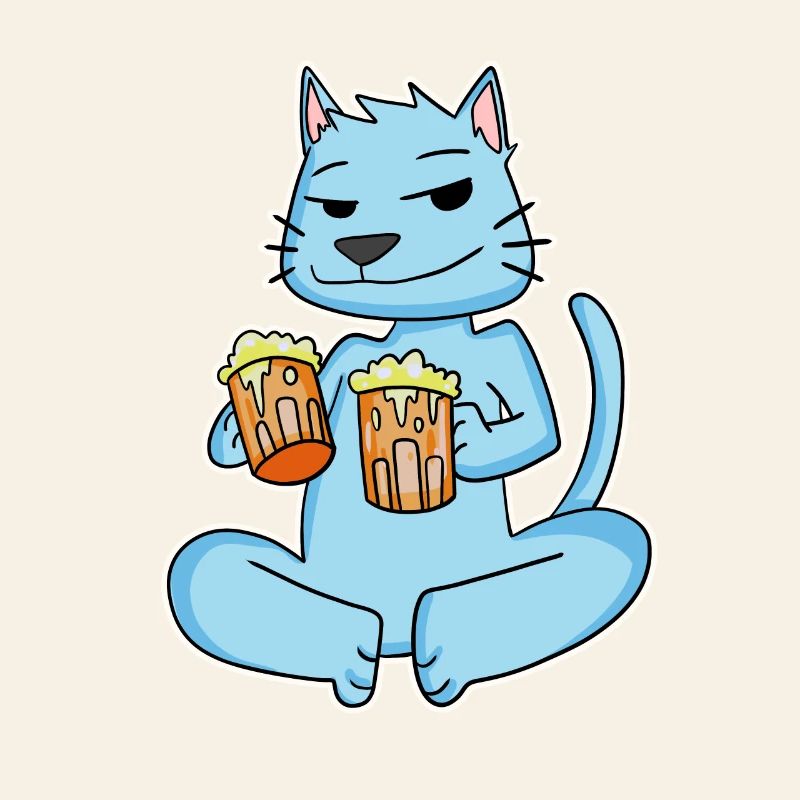 Chat à la bière