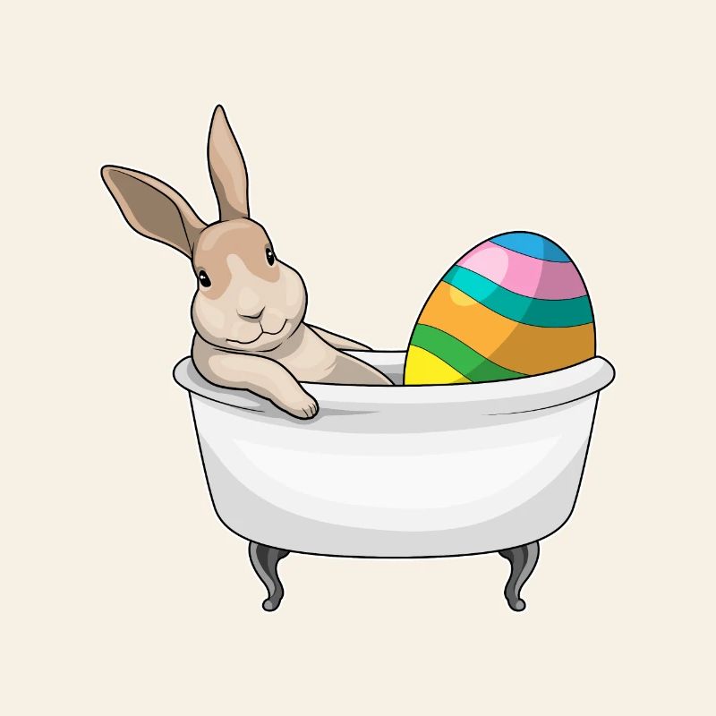 Bunny Easter Bathtub