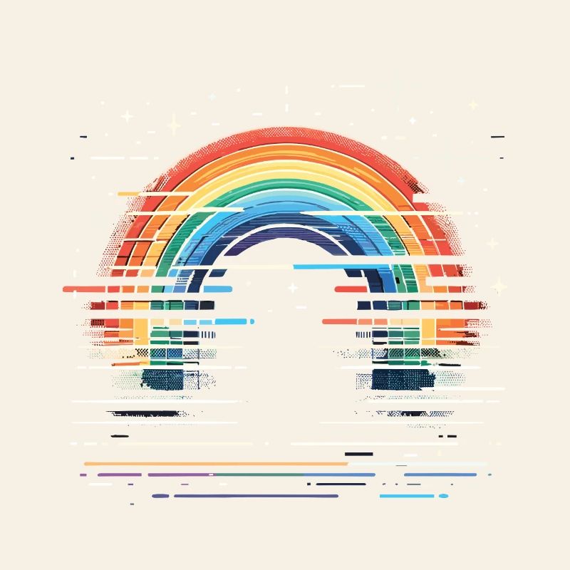 Rainbow Star Glitter