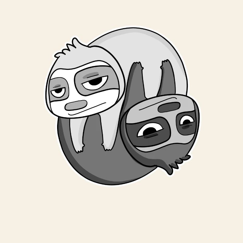 Yin Yang Sign Sloth
