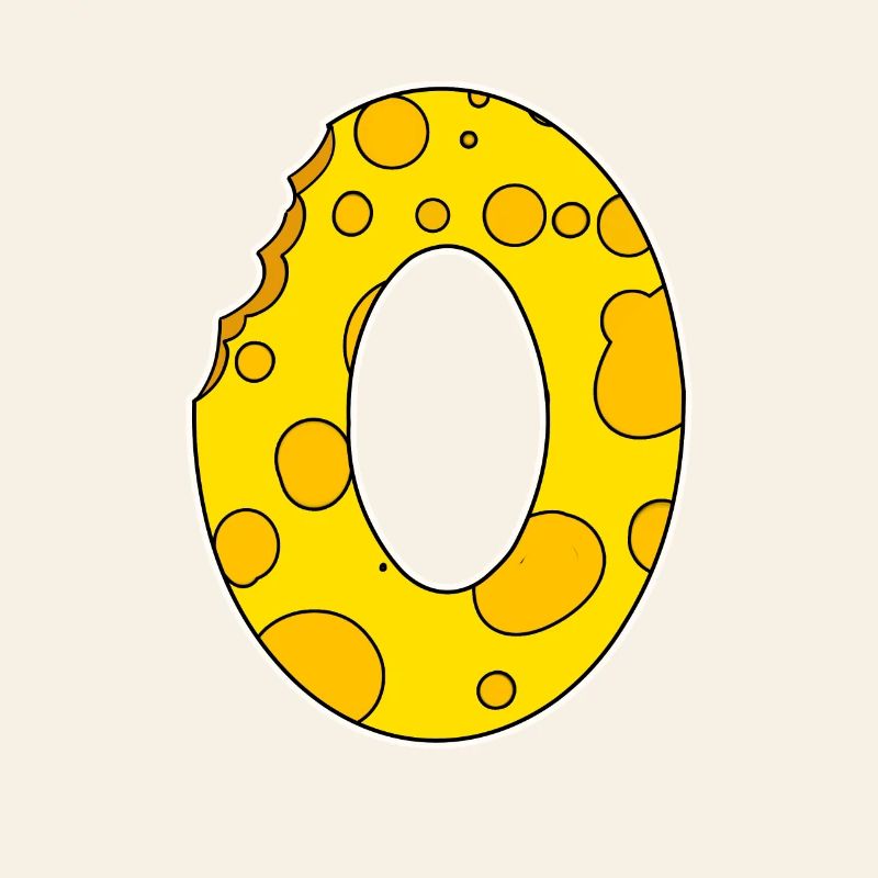 Buchstabe O - Anfangsbuchstabe O - Käse Motiv