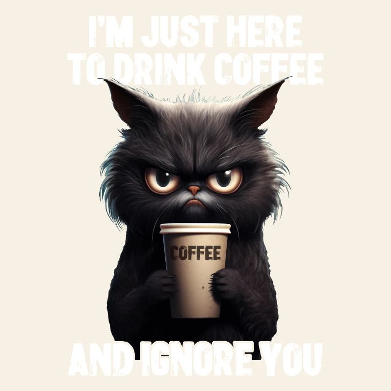 Grumpy Kitty chat café matin Grouch cadeau