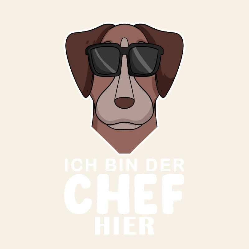 Chef Spruch Anführer Hund Pointer Motiv