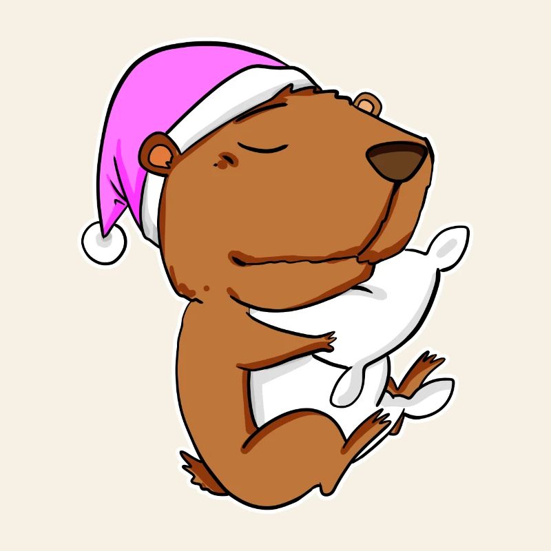 Capybara Capybara Tired Pillow Relax