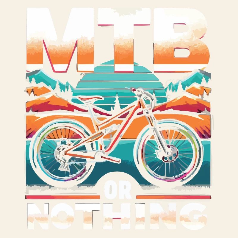 Design vibrant de coucher de soleil en VTT