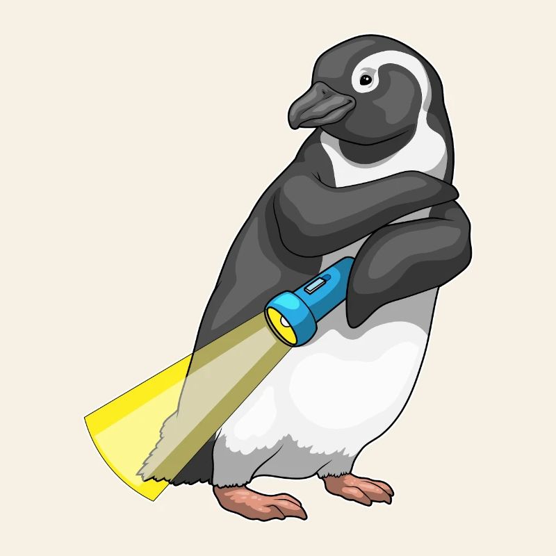Lampe de poche pingouin