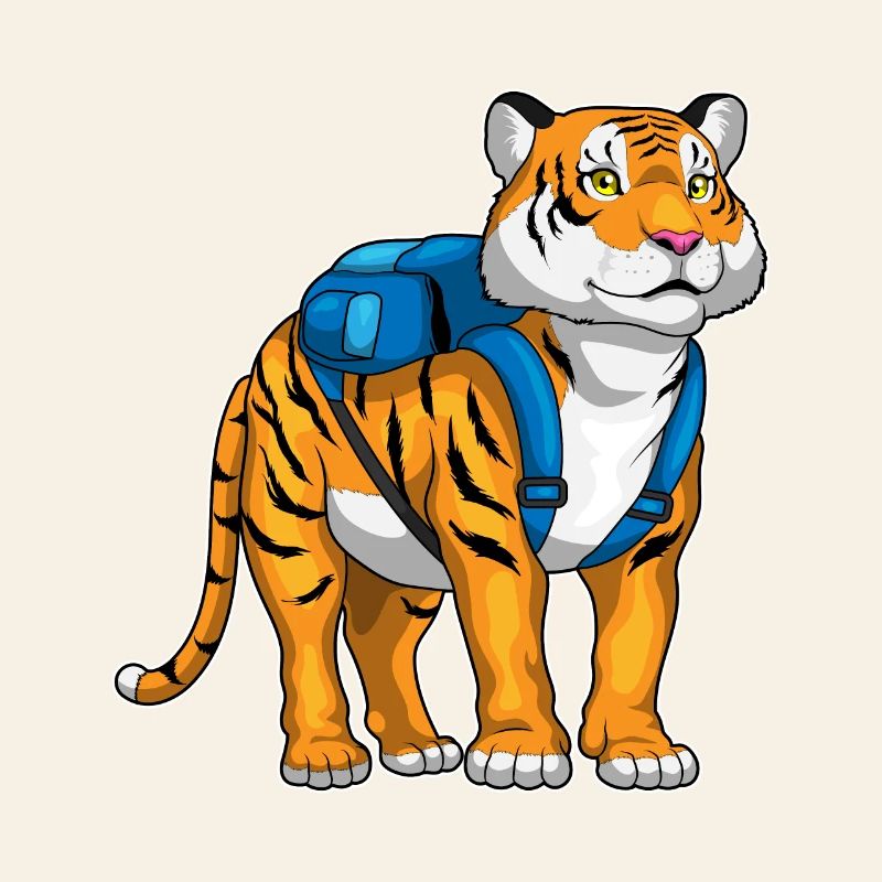 Tiger Schüler Rucksack Schule