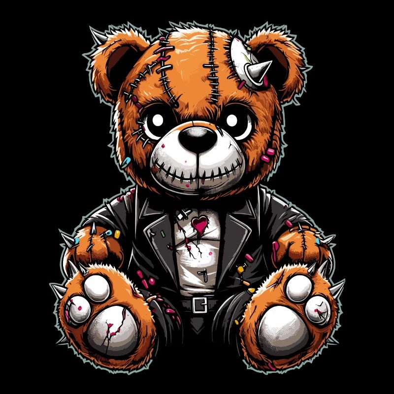 Punk-Rebell Plüsch Teddybär