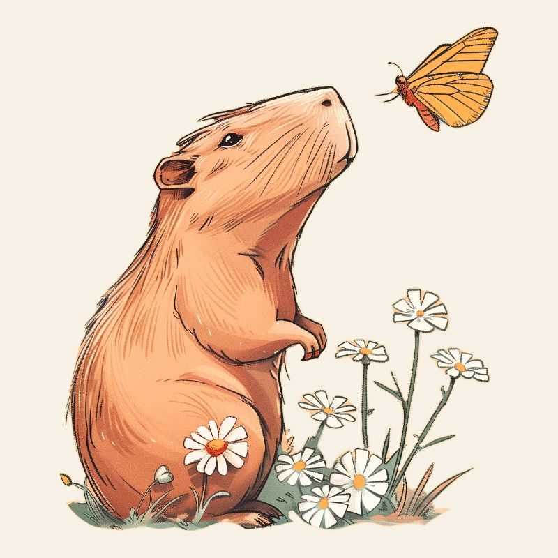 Capybara Schmetterling