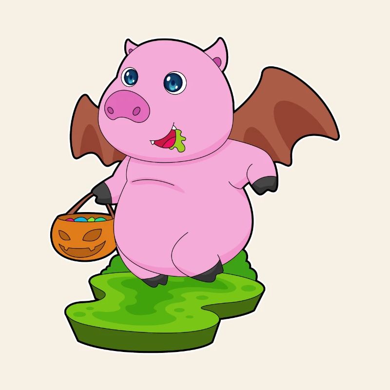 Cochon Halloween Bat