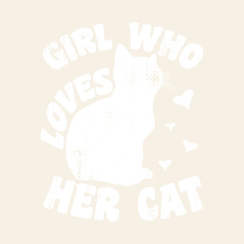 Fille qui aime son chat