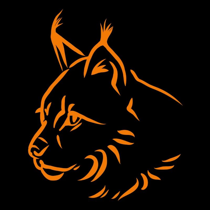 Luchs in orange