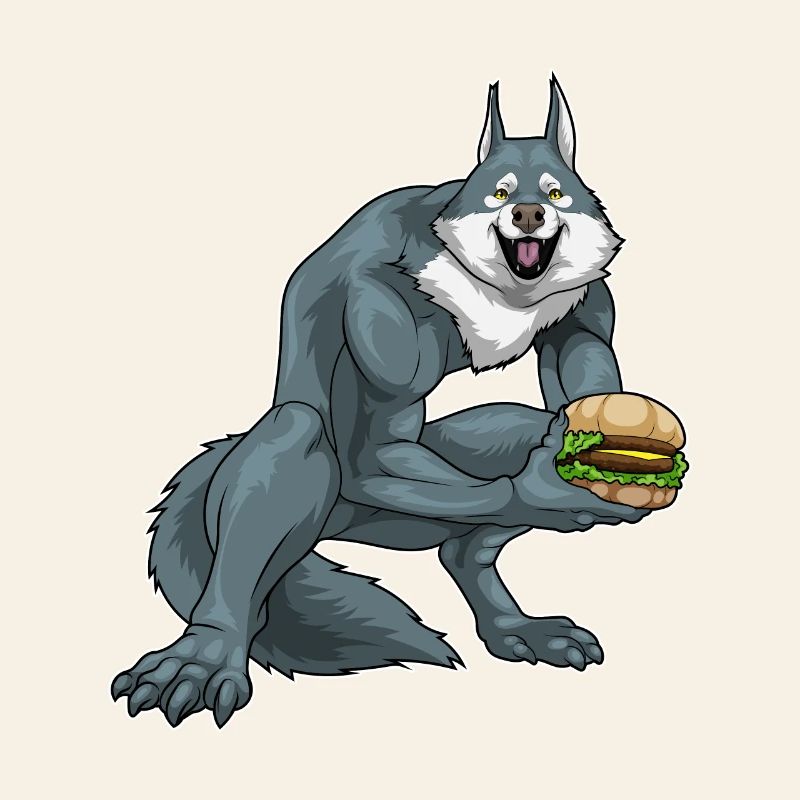 Werewolf Halloween Cheeseburger