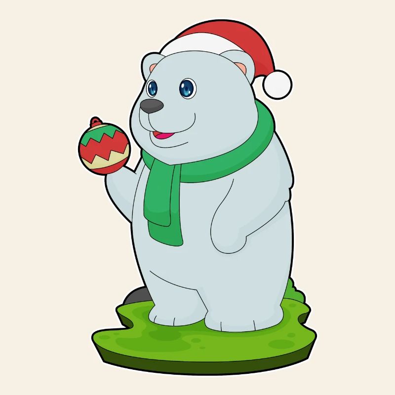 Eisbär Weihnachten Weihnachtskugel
