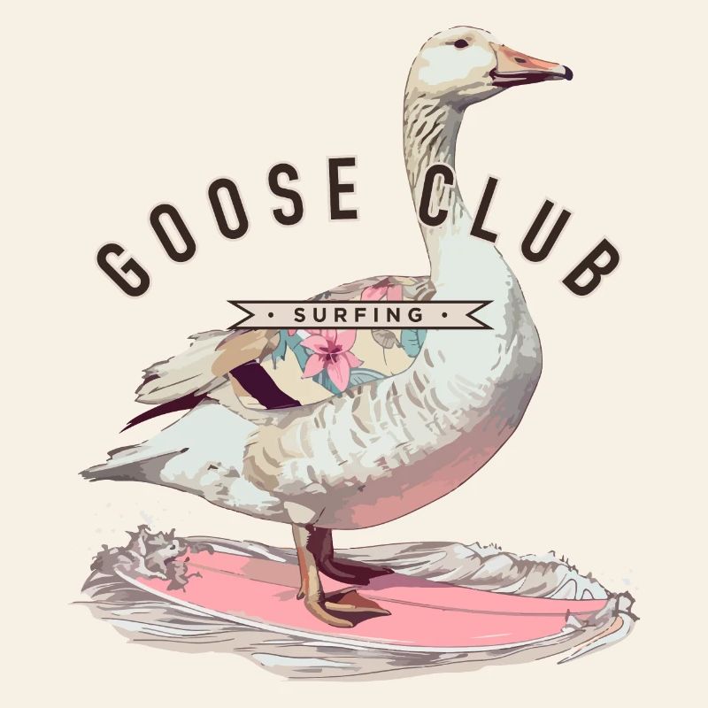 Conception de t-shirt Goose Surfing