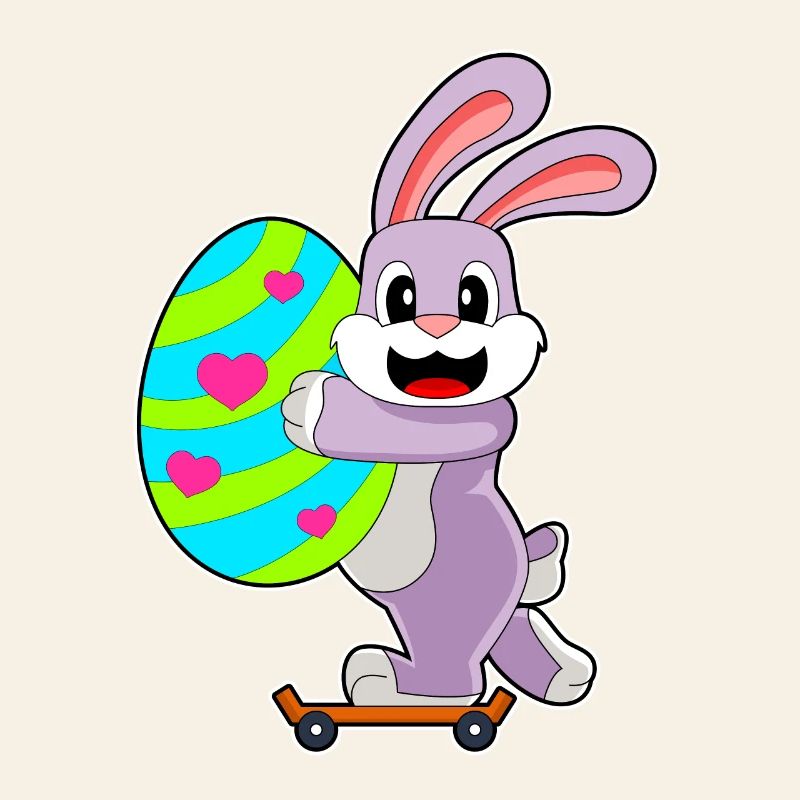 Bunny Easter Skateboard