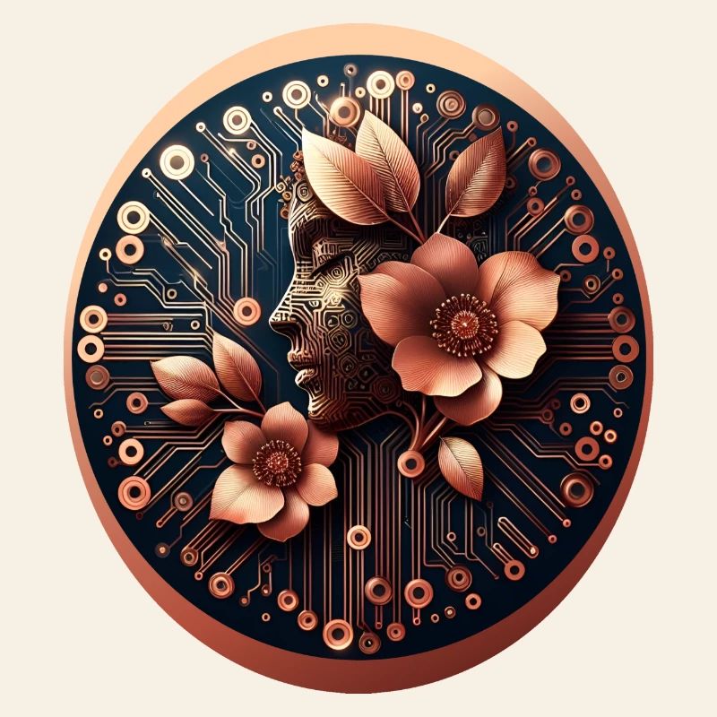 Bio Technologie KI Design Blumen