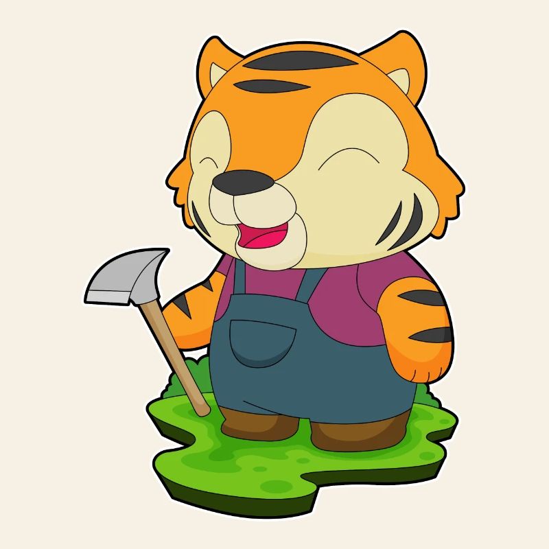 Mineur de tigre Exploitation minière à la pioche