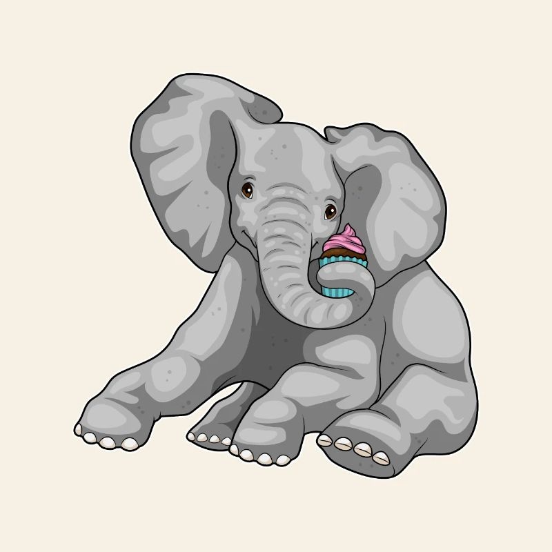 Cupcake éléphant