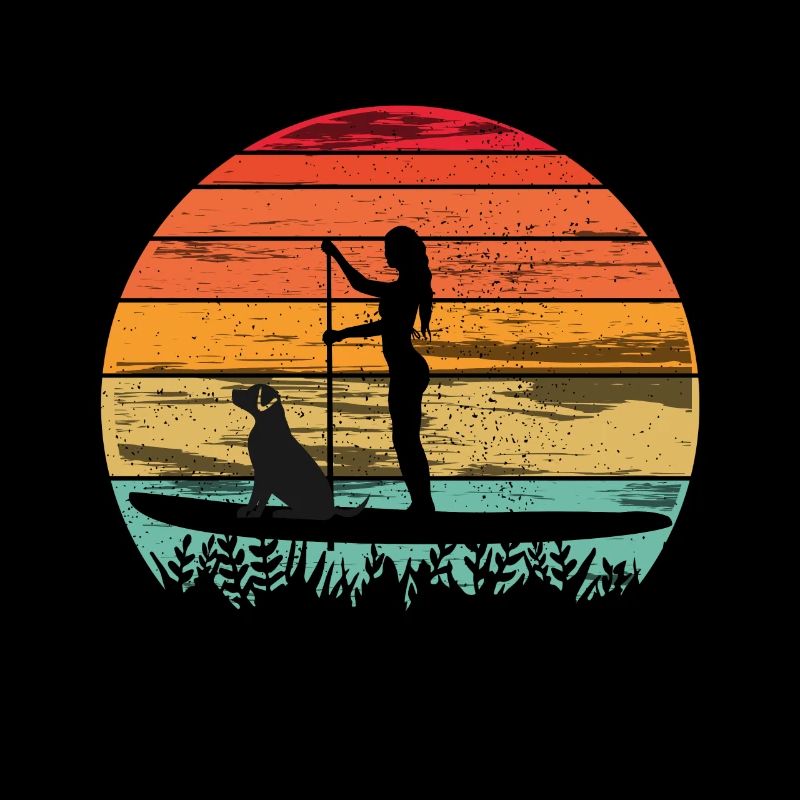 Paddleboarding with dog - Paddleboarding Tee