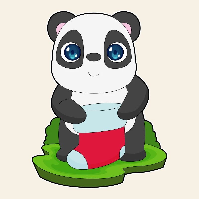 Chaussettes de Noël Panda
