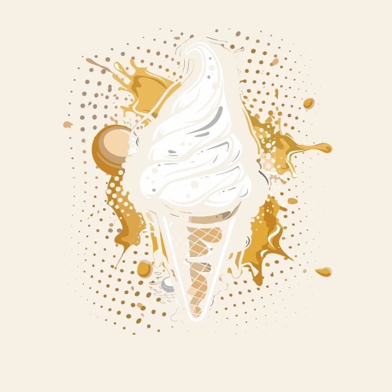 Eiswaffel Farbklecks