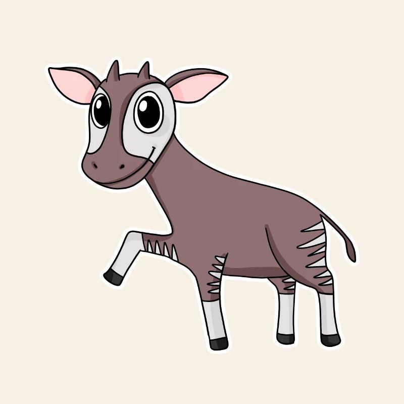 Okapi forest giraffe motif