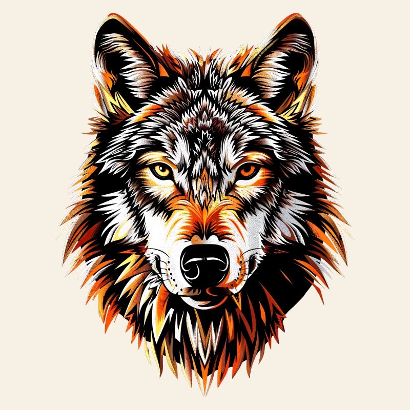 Loup Motif Loups Wolf Pack Gris Wolfhound Wolf