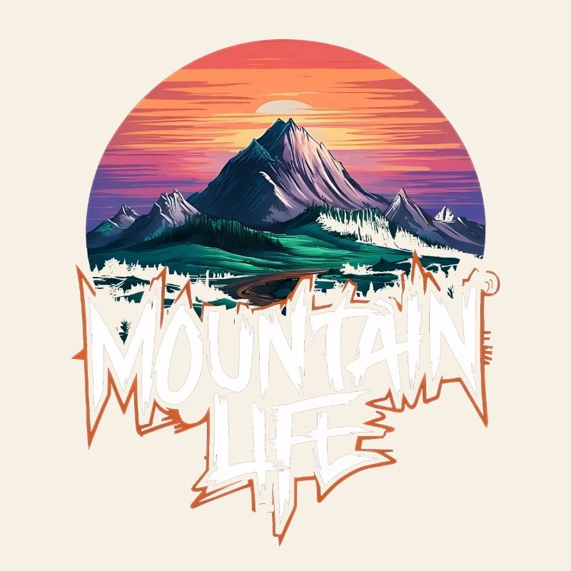 Lune de montagne à couper le souffle avec coucher de soleil