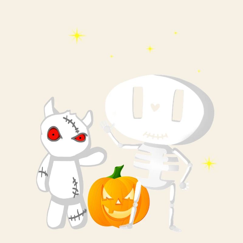 Halloweengesellschaft Gespenst und Monsterchen