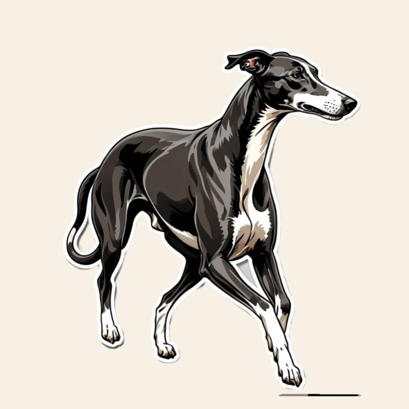 Silhouette Greyhound Contour élégant