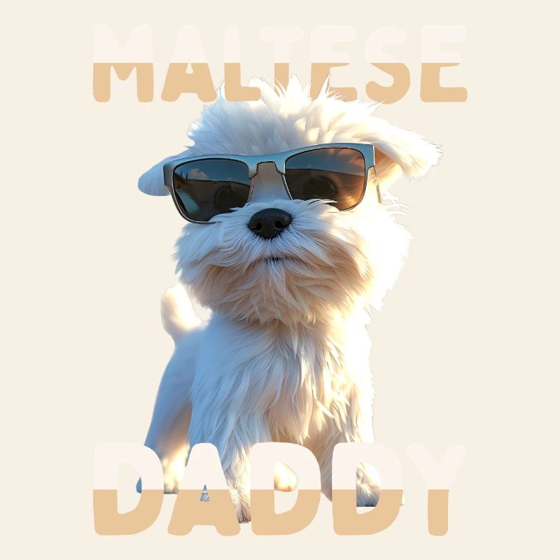 Maltese Daddy Papa Vatertag Dad Süßer Malteser