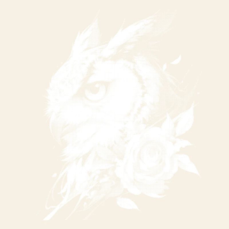 Rose Eule Blumen Ästhetik Nachteule Vogel Geschenk