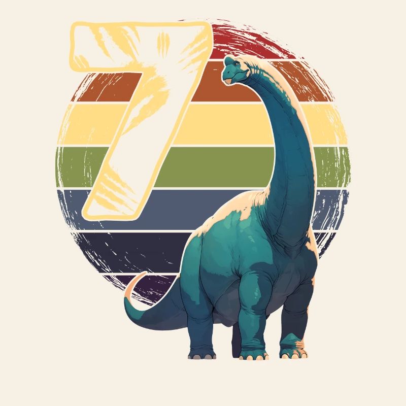 Brachiosaurus 7 Years 7th Birthday Gift