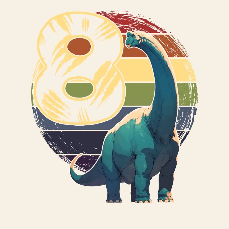 Brachiosaurus 8 Years 8th Birthday Gift