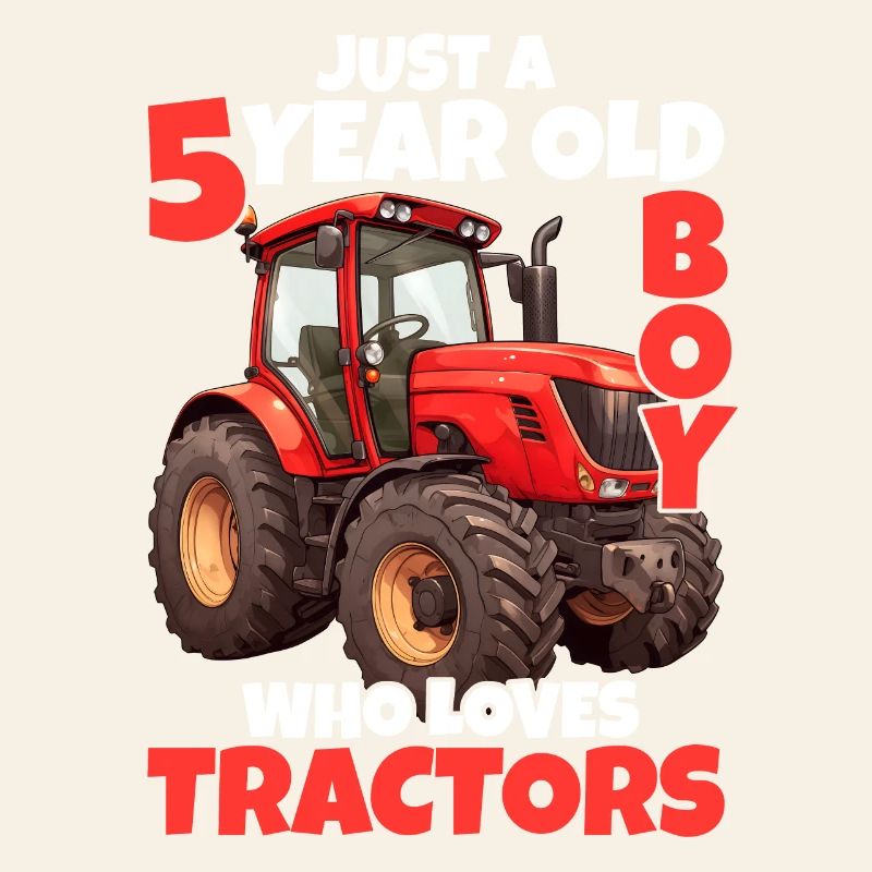 Tractor 5th Birthday Boy 5 Years Gift