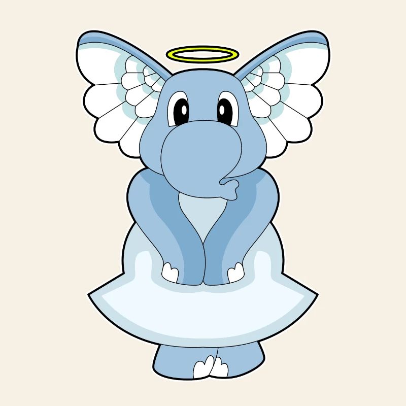 Éléphant Ange Ange Ailes
