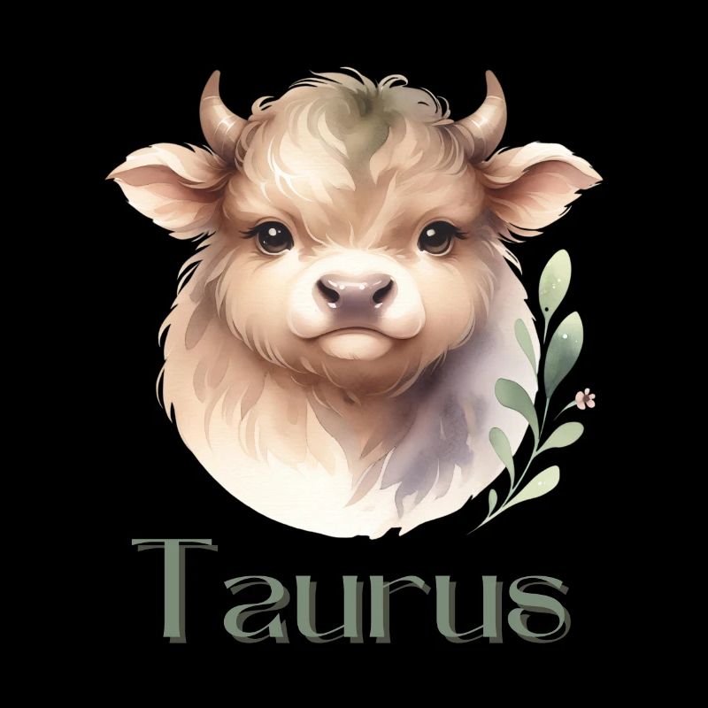 Elegantes Taurus Sternzeichen Aquarell Geschenk