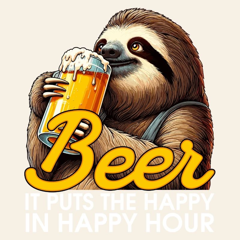 Happy Hour Beer Sloth Gift