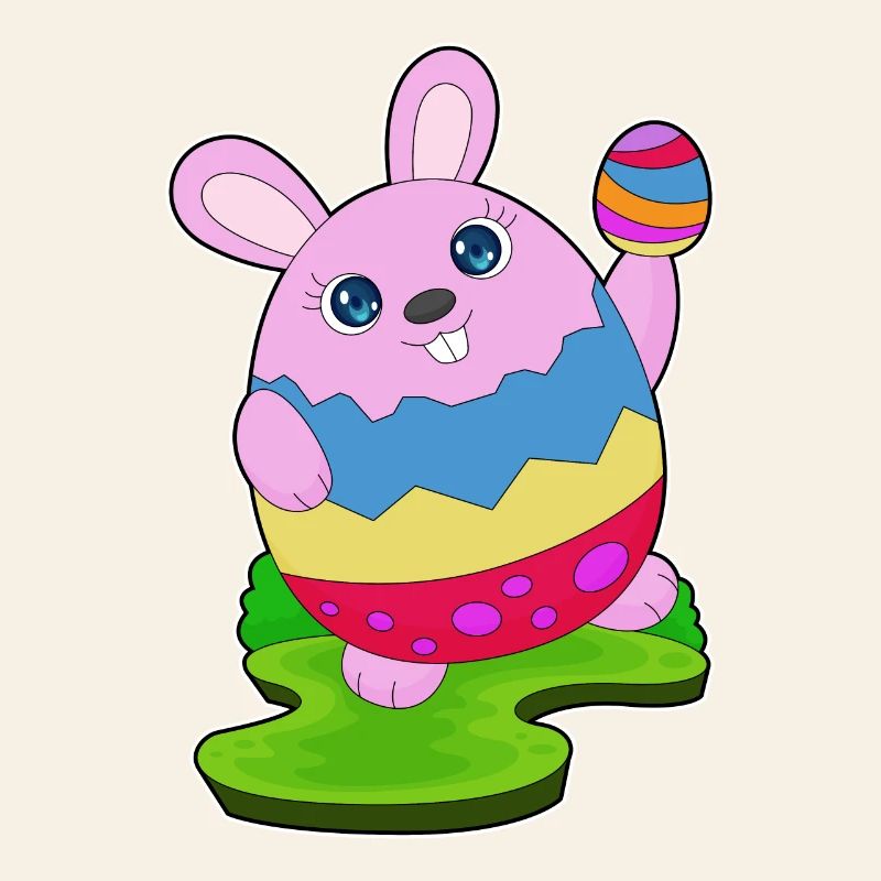 Oeuf de Pâques lapin