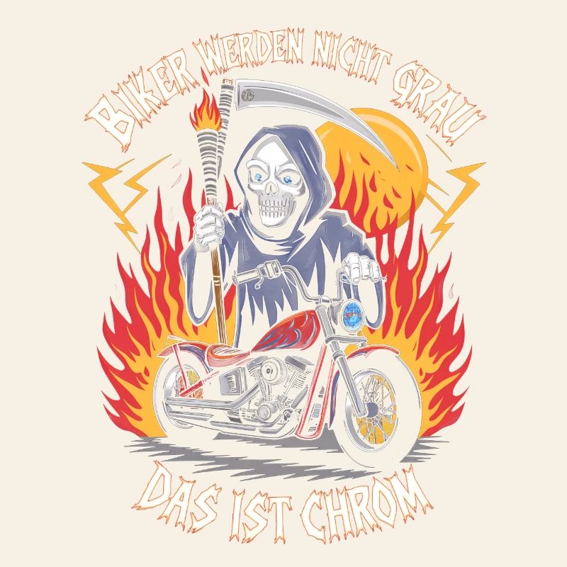 Werden Nicht Grau Das Ist Chrom Motorradfahrer