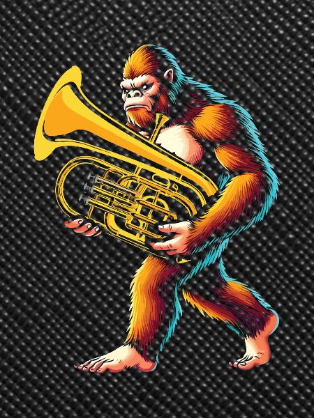 Yeti Gorilla with Euphonium