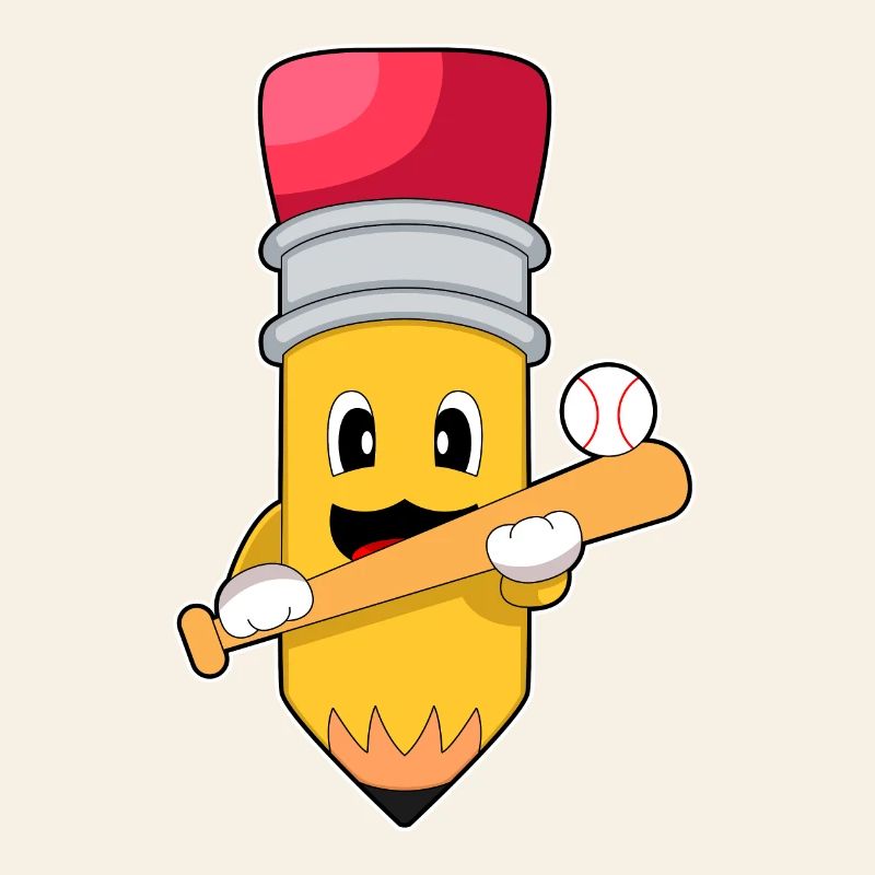 Crayon Baseball Batte de baseball