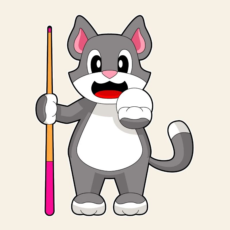 Queue de billard pour chat
