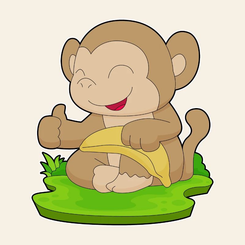 Affe Banane 