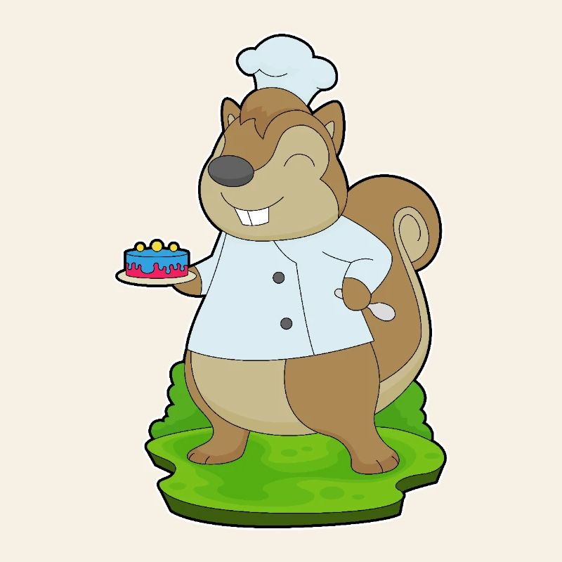 Squirrel Birthday Cake