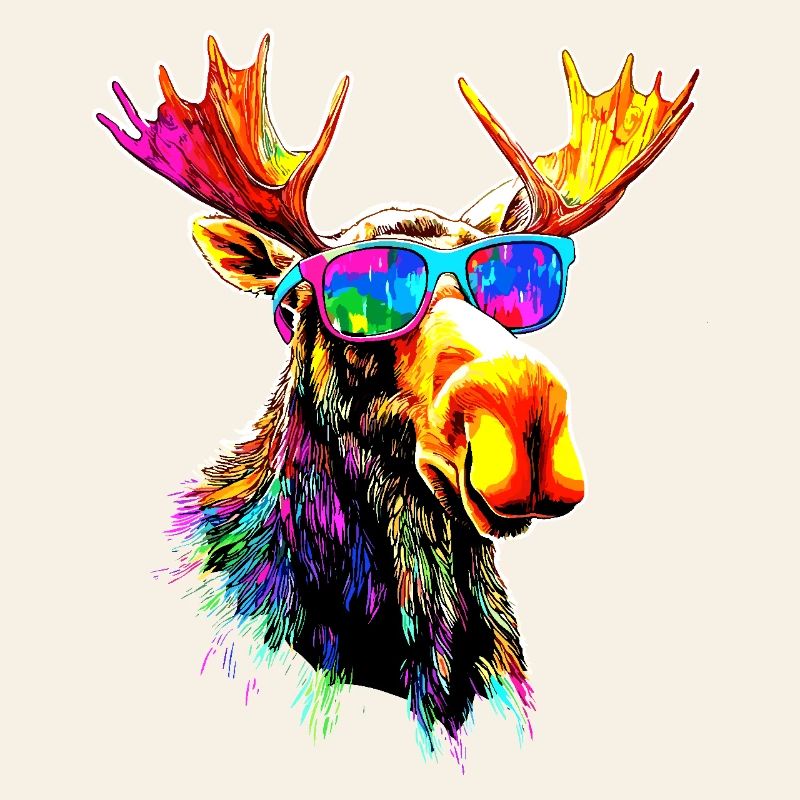 Elch Moose Elchbulle Geweih Hirsch Wilde Elche
